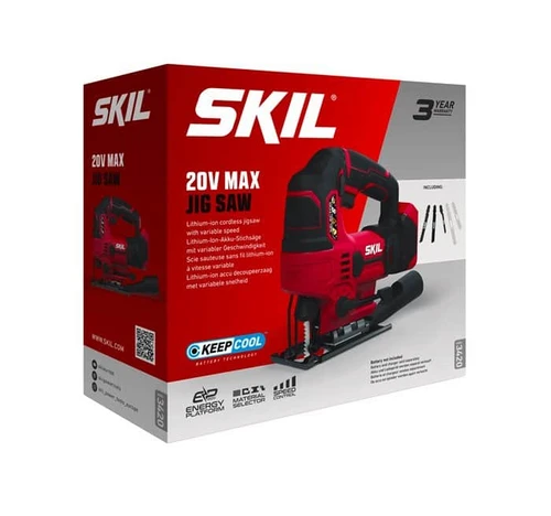 גוף מסור אנכי (ג'יקסו) נטען 20V + מתנה סוללה 2.0Ah + מטען - סקיל SKIL 