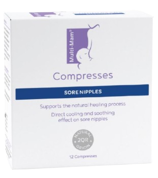 קומפרסים | השפעה מקררת ישירה ומרגיעה לפטמות כואבות | מכיל 12 יחידות | מולטי מאם |