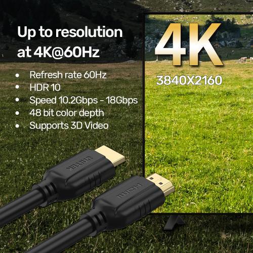 כבל Unitek 4K 60Hz HDMI  Cable אורך 5 מטר - אספקה מידית 