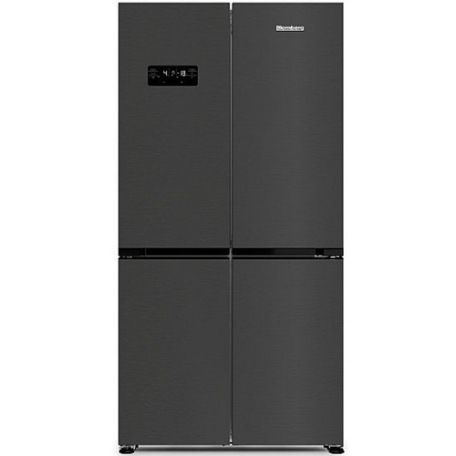 מקרר 4 דלתות Blomberg KQD1638XBR כולל התקן שבת ומייצר קרח - גימור נירוסטה מושחרת
