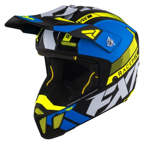 קסדת שטח FXR CLUTCH כחול\צהוב\שחור