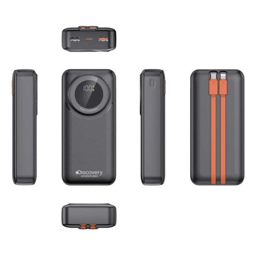 סוללת גיבוי 20,000mAh עם כבלים מובנים DISCOVERY DS PB-220