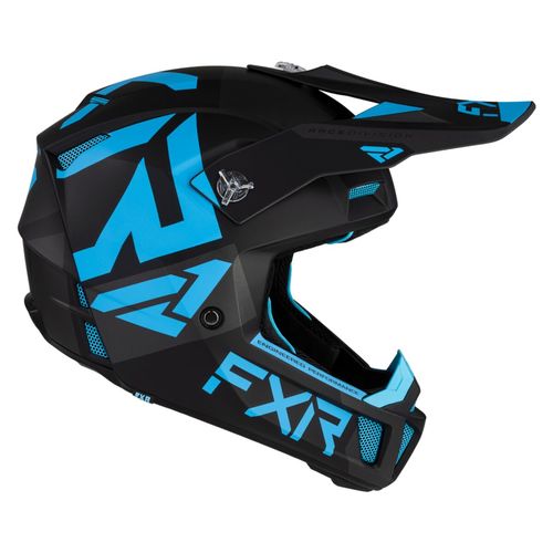 קסדת שטח FXR CLUTCH שחור\תכלת
