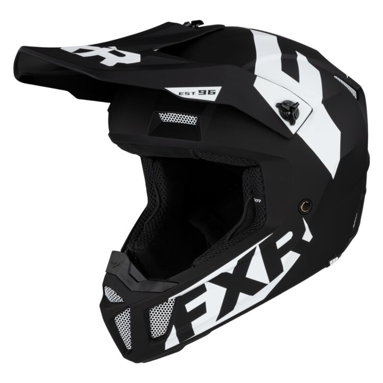 קסדת שטח FXR CLUTCH שחור\לבן