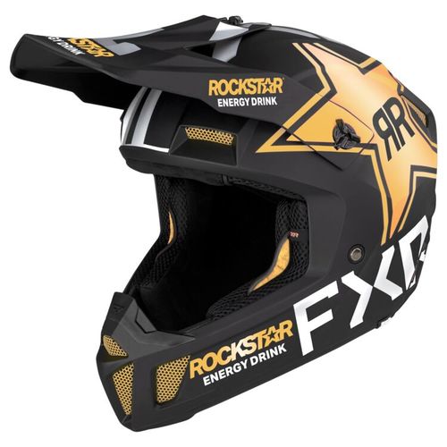 קסדת שטח FXR CLUTCH שחור\זהב ROCKSTAR 