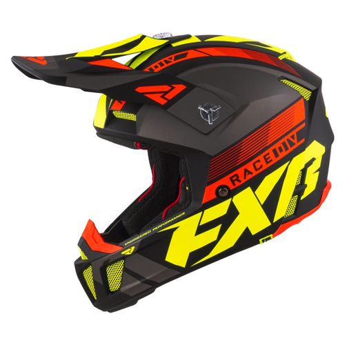 קסדת שטח FXR CLUTCH שחור\צהוב\אדום