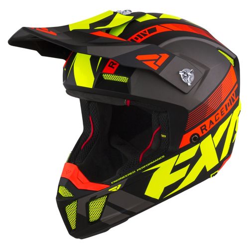 קסדת שטח FXR CLUTCH שחור\צהוב\אדום
