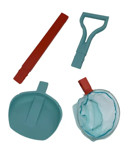 את חפירה ורשת דייג ממשחק CompacToys תכולת המשחק