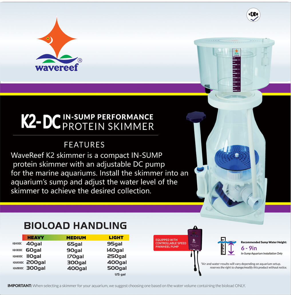  פורק חלבונים מבית וויב ריף - K2-130 DC) 500L 24V DC)