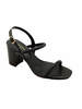 סנדל לאירועים עקב רחב בצבע שחור נצנץ | 36-41 |  Aeroflexy Glitter BLACK 6832