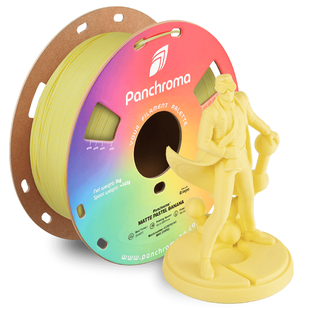 פילמנט בננה פסטל 1 ק"ג 1.75 מ"מ - Panchroma Matte PLA Pastel Banana (PolyTerra™ PLA)