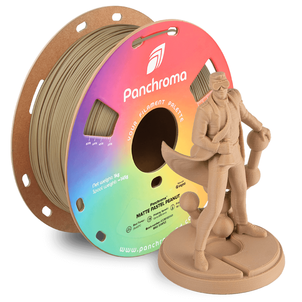 פילמנט בוטן חום פסטל 1 ק"ג 1.75 מ"מ - Panchroma Matte PLA Pastel Peanut (PolyTerra™ PLA)