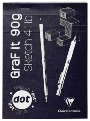 פנקס ציור גרף-איט A4 מנוקד 80 דפים 90 גרם  Clairefontaine DOT GRID