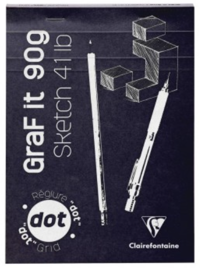 פנקס ציור גרף-איט A4 מנוקד 80 דפים 90 גרם  Clairefontaine DOT GRID