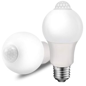 ליבון LED עם גלאי תנועה D.L E27 10W חלבי LUXTEN