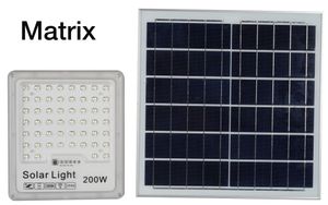פנס הצפה סולארי MATRIX D.L 100W LED SMD לבן