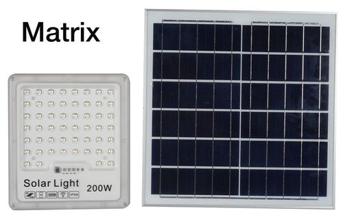 פנס הצפה סולארי MATRIX D.L 200W LED SMD לבן