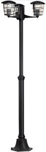 פנס גינה עמוד 3 מנורות IG-15 שחור
