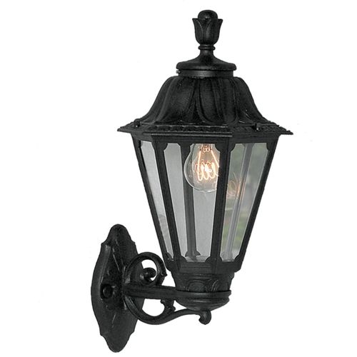 פנס גינה E27 קיר RUT-M שחור fumagalli