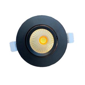 שקוע לד עגול COB מתכוונן fine CCT 5.5cm 4W (מסגרת שחורה)