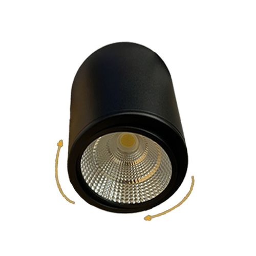 צילינדר מתכוונן CCT 10W LED שחור IG-45