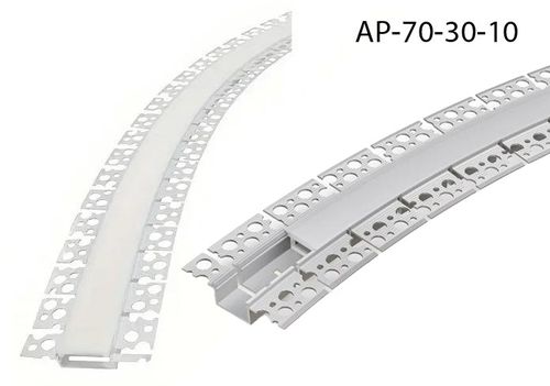 פרופיל שקוע סמוי גמיש (AP-70-30-10) + מכסה סילקון SIGMA (3 מטר)