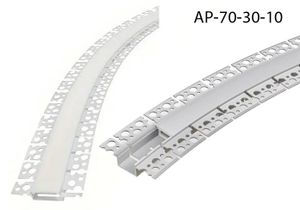 פרופיל שקוע סמוי גמיש (AP-70-30-10) + מכסה סילקון SIGMA (3 מטר)