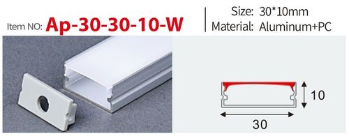 פרופיל חיצוני (AP-30-30-10) לבן SIGMA (3 מטר)