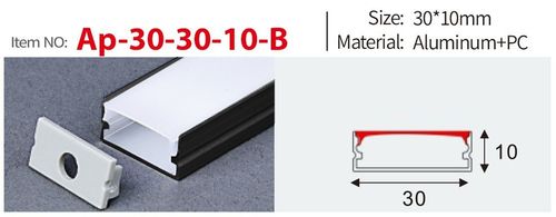 פרופיל חיצוני (AP-30-30-10) שחור SIGMA (3 מטר)
