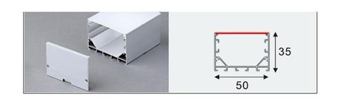 פרופיל חיצוני (AP-50-50-35) שחור SIGMA (3 מטר)