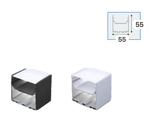 פרופיל חיצוני (AP-55-55-55) שחור SIGMA (3 מטר)