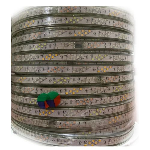 פס לד מוגן 100M) 12mm RGB 230V 96LED 14.4W)