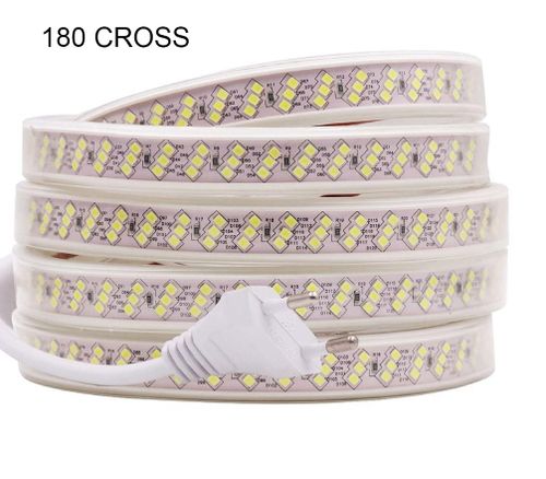 פס לד מוגן 100M) 3LINE D.L 230V CROSS 180LED 2835)