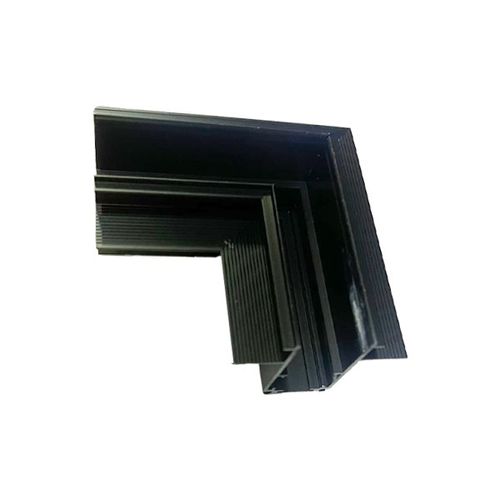 מחבר L תקרה לפס צבירה מגנטי שקוע שחור LS-MZ065