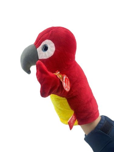 בובת יד פרווה תוכי משמיעה קולות