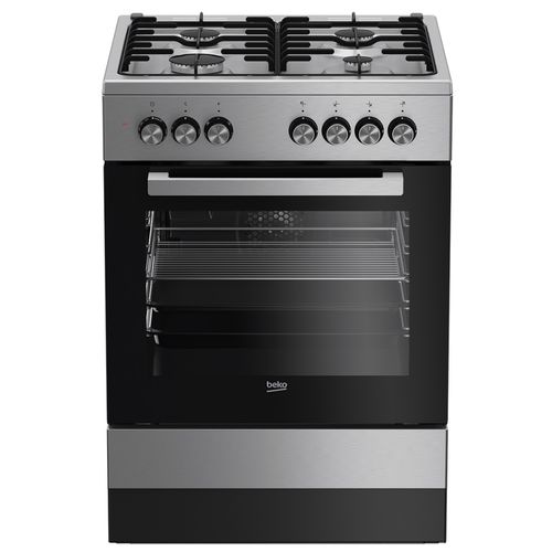 תנור משולב כיריים גז - 4 להבות Beko בקו FSE-62120-DXDSL נירוסטה