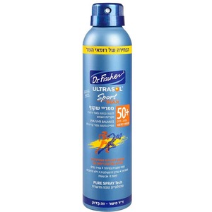 ספריי הגנה מהשמש SPF 50+ לעמידות במים ופעילות ספורטיבית - Dr. Fischer