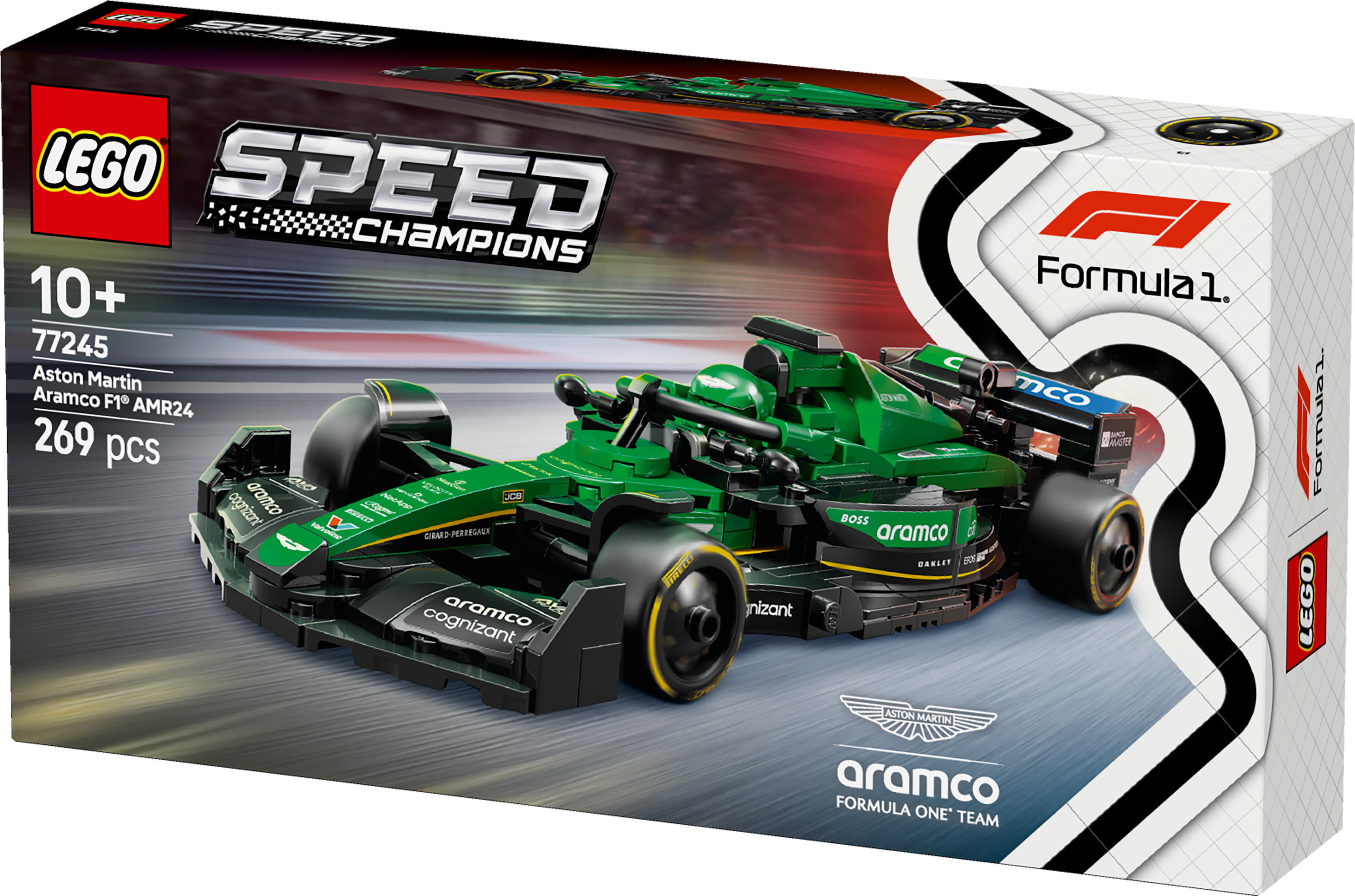 משחק לגו מכונית מרוץ Aston Martin Aramco F1® AMR24 לגילאי 10+