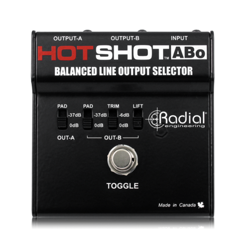 בורר מיקרופון לשתי יציאות Radial HotShot ABo