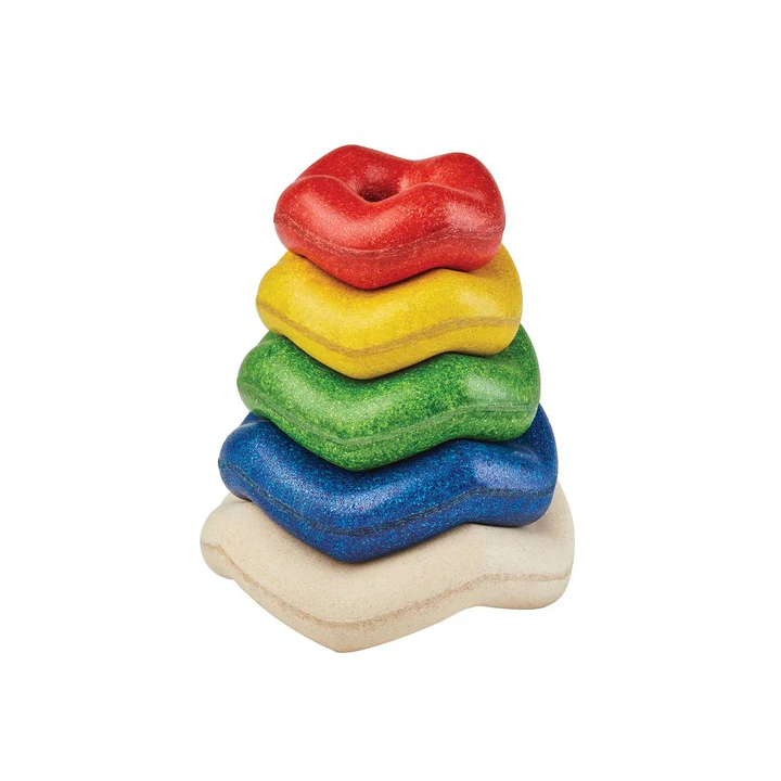 מגדל גלים צבעוני מעץ Plan Toys
