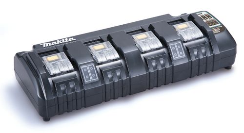 מטען 4 תחנות MAKITA DC18SF | טעינה מהירה לכל הסוללות | הכל בו לתעשיה