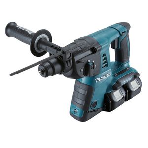פטישון 26 מ"מ נטען 3 מצבים + 2 סוללות 5 אמפר ומטען - MAKITA DHR263RTE 2X18V