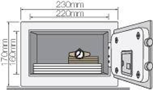 כספת מיני שחורה 033X230X170 YALE