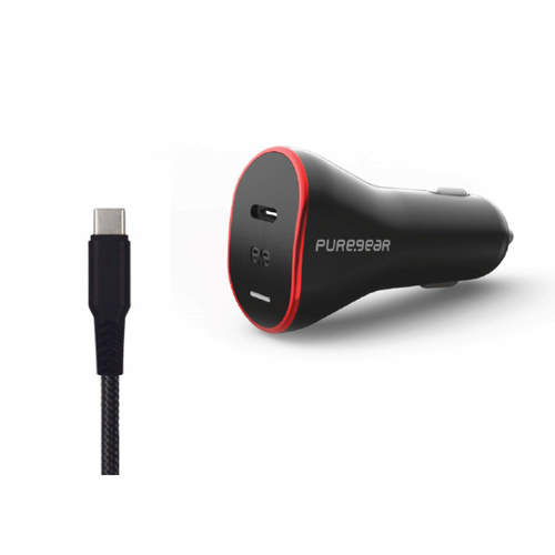 מטען לרכב 65W בטכנולוגיית GaN II עם כבל USB-C מבית PureGear