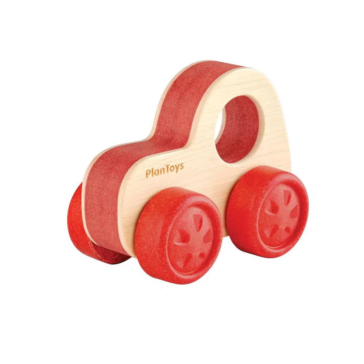 מכונית עץ אדומה לתינוקות - Plan Toys