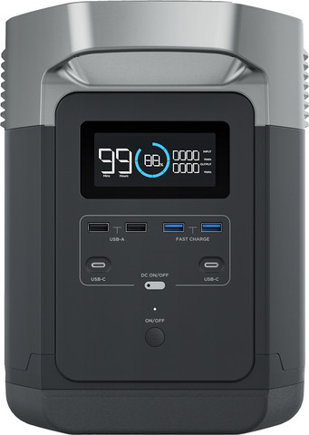 קיט סולארי ECOFLOW תחנת כוח DELTA2MAX + פאנל סולארי מתקפל 400W - הספק כולל 2.4kW