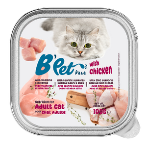 מעדן לחתול B`PET בטעם עוף 100 גרם
