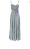 Red Carpet dress made of lurex jersey fabric with embroidered flower