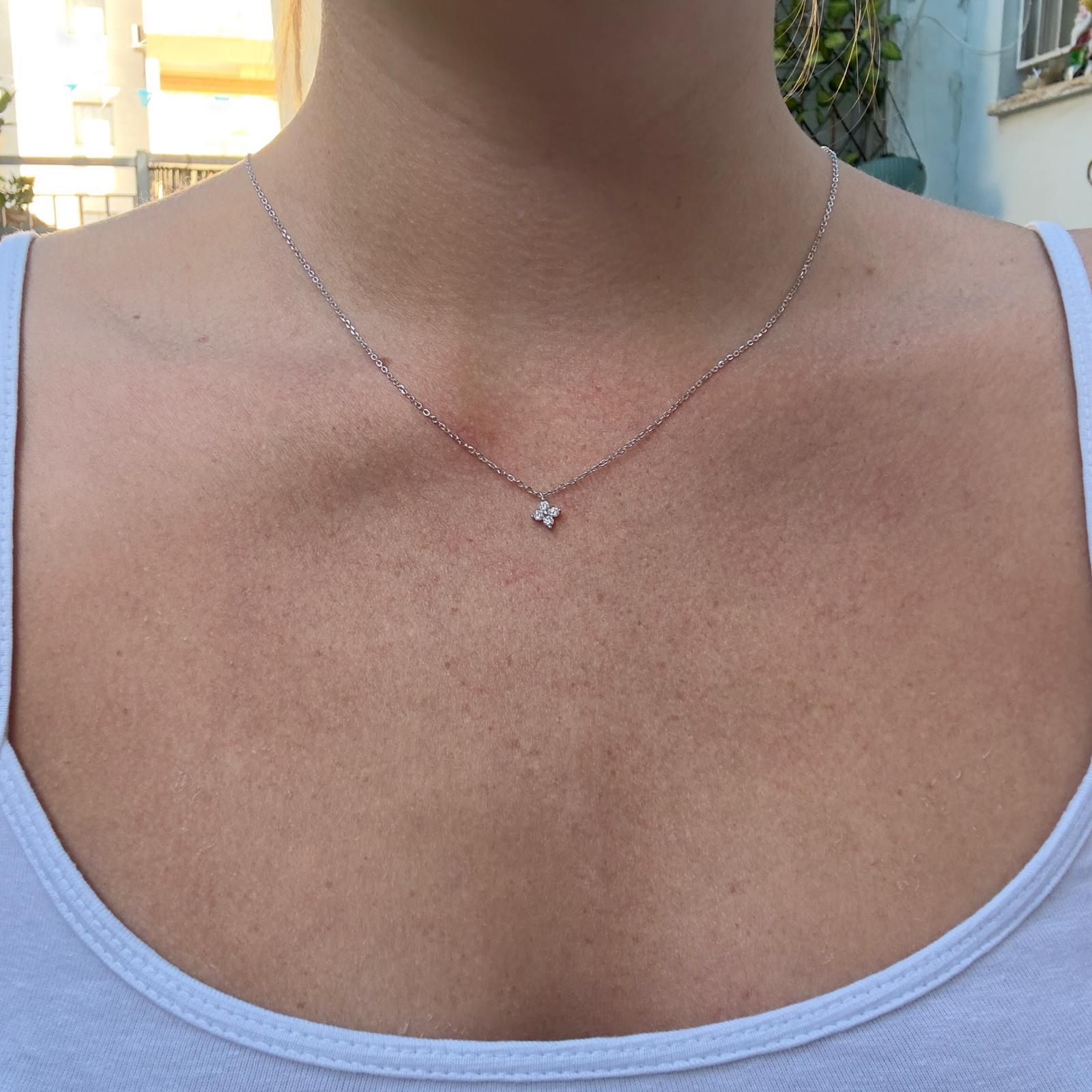 שרשרת כסף לאישה דגם 4 אבנים