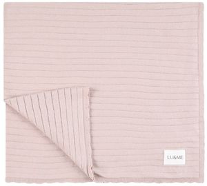 שמיכה סרוגה לתינוק 100% כותנה 100X85 ס"מ - ורוד